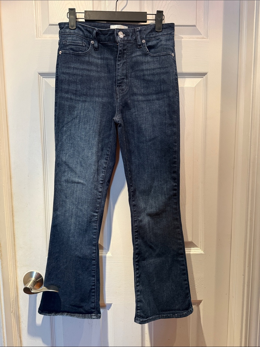 Frame Denim Dark Blue Kick Flare Jeans